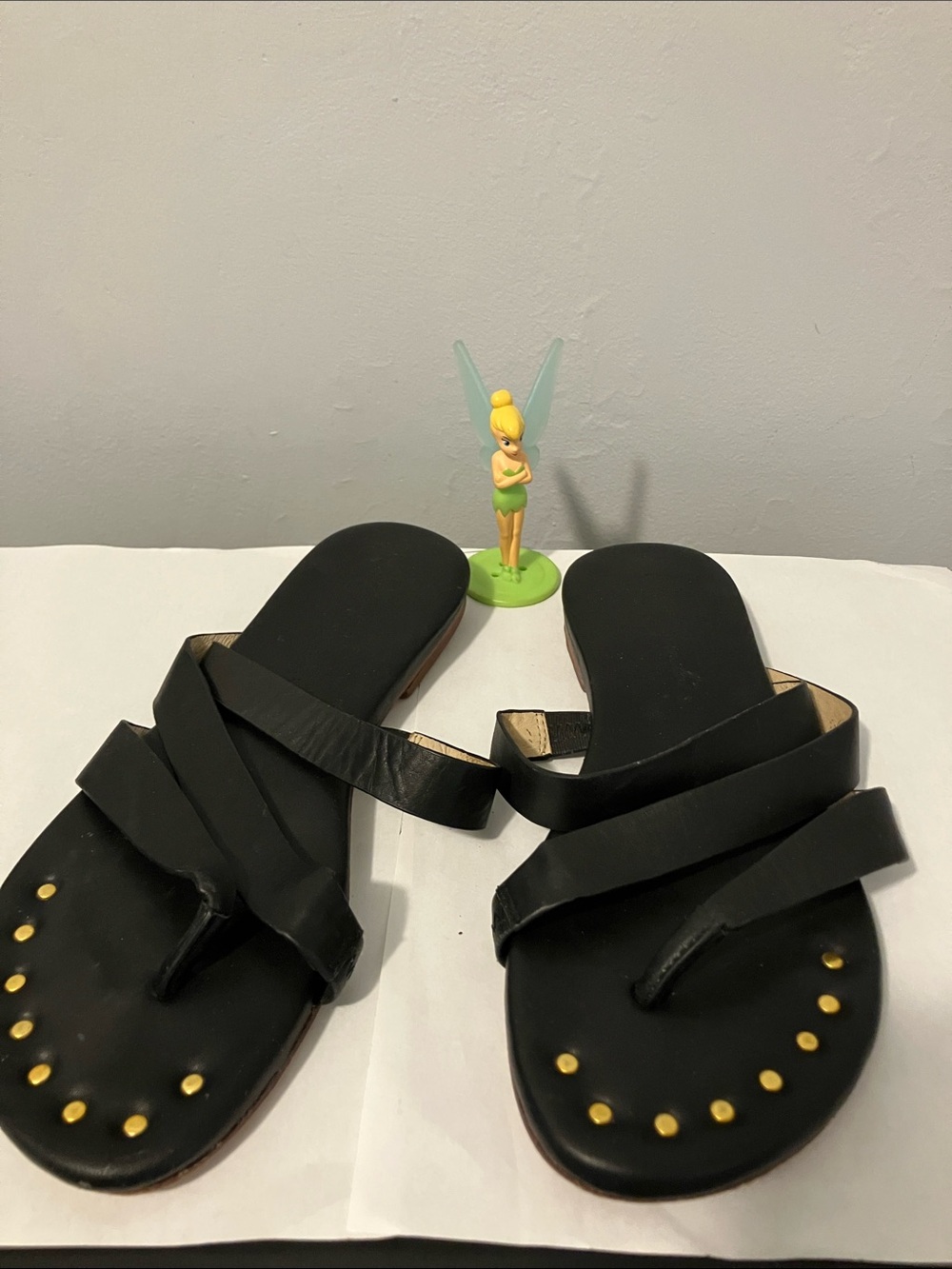 Women Black Leather Sandals